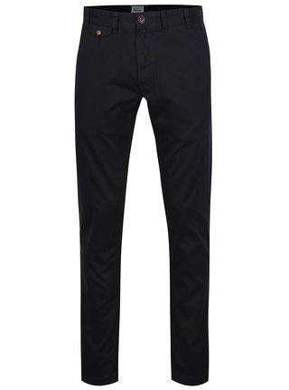 Pantaloni chino negri regular fit din bumbac - Barbour Neuston Twill