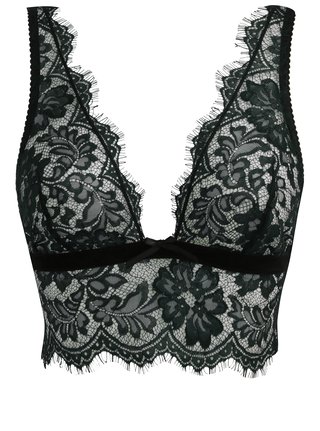 Zelená krajková podprsenka s širokým krajkovým lemem Eden Lingerie