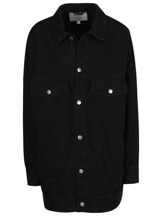 Černá dámská džínová oversize bunda s potiskem Cheap Monday