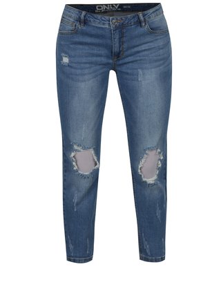 Blugi skinny albastri cu aspect deteriorat - ONLY Cille
