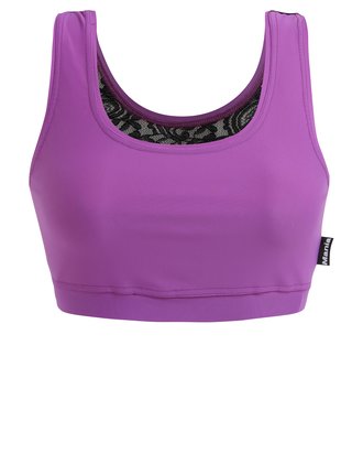 Bustier sport mov cu dantela - Mania fitness wear Goddness