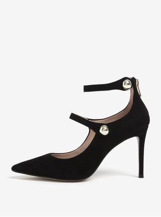 Černé semišové lodičky s pásky Carvela by Kurt Geiger Aniline