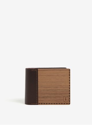 Hnědá dřevěná peněženka BeWooden Virilia