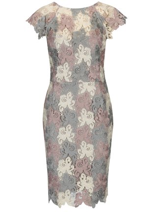 Rochie dreapta multicolora din broderie Paper Dolls