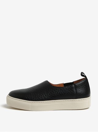 Černé kožené slip on Selected Femme Donna