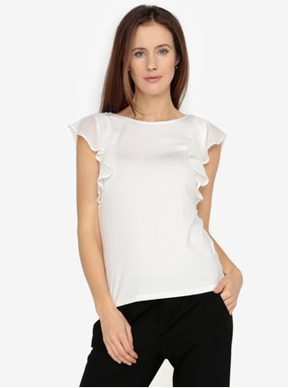 Top crem cu volane M&Co