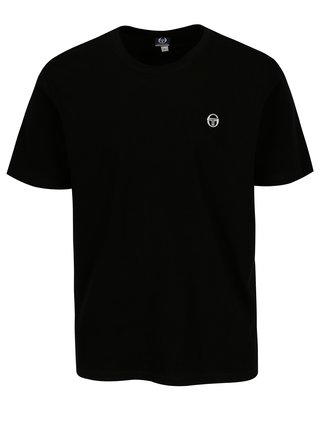 Tricou negru cu logo Sergio Tacchini Daiocco