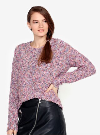 Růžový žíhaný svetr VERO MODA Abria