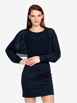Rochie bleumarin cu maneci translucide - VERO MODA Ewa