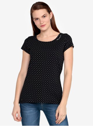 Tricou negru cu print - Ragwear Mint Dots