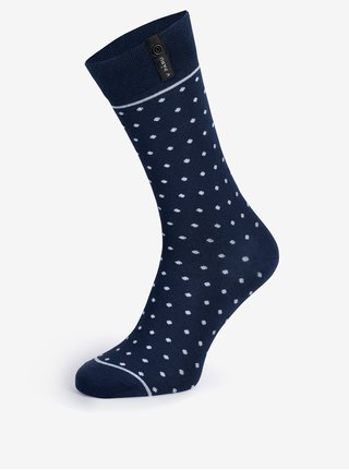 Tmavě modré unisex puntíkované ponožky V páru