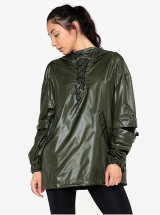Tmavě zelený anorak se šněrováním Ivy Park