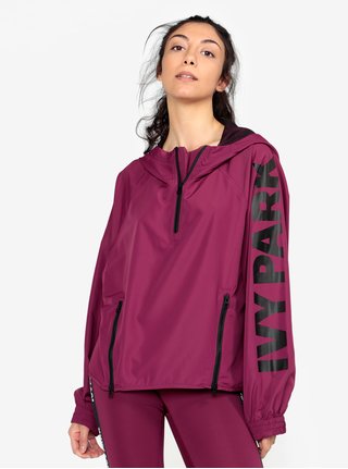 Fuchsiový šusťákový anorak s kapucí Ivy Park