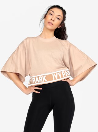 Béžový oversize crop top Ivy Park