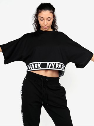 Černý oversize crop top Ivy Park