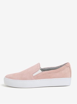 Růžové dámské semišové slip on Vagabond Camille