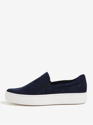 Tmavě modré dámské semišové slip on Vagabond Camille