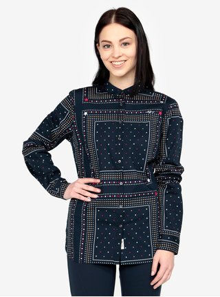 Tmavě modrá vzorovaná dámská košile Tommy Hilfiger