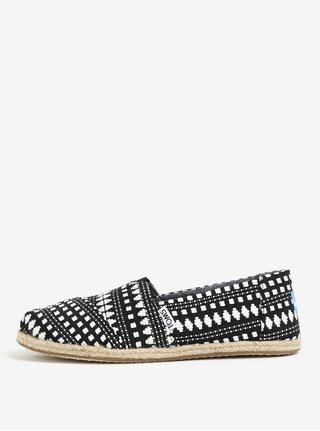 Krémovo-černé dámské vzorované espadrilky TOMS
