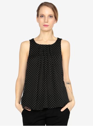 Černá vzorovaná halenka bez rukávů VERO MODA Lotta