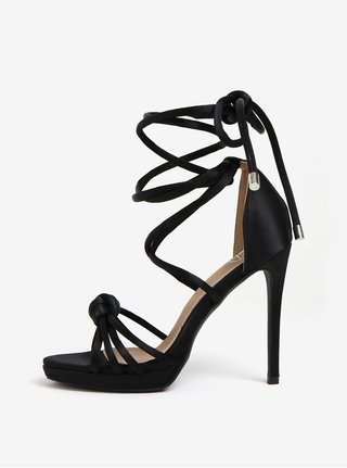Černé lesklé sandálky MISSGUIDED