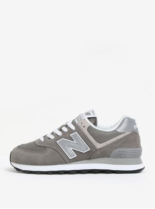 Šedé dámské tenisky se semišovými detaily New Balance WL574