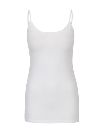 Bílé basic tílko s tenkými ramínky Dorothy Perkins
