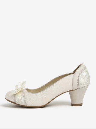Pantofi alb prafuit cu model si funda - Ruby Shoo Hayley
