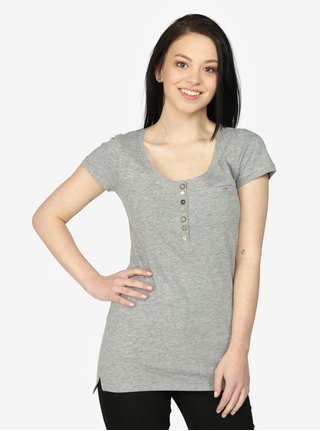 Tricou gri melanj cu nasturi decorativi - Haily's Edda