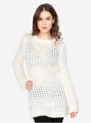 Krémový dlouhý svetr MISSGUIDED