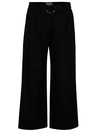 Černé culottes s vysokým pasem Selected Femme Aila
