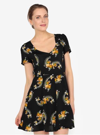Černé květované šaty Miss Selfridge