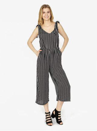 Salopeta 3/4 cu dungi alb negru Miss Selfridge