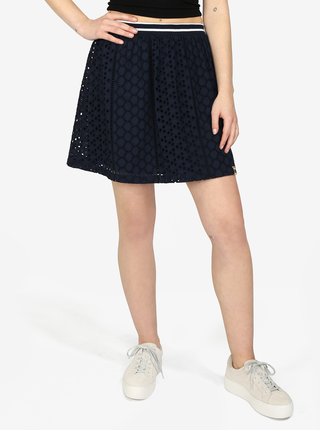 Tmavomodrá áčková sukňa Superdry