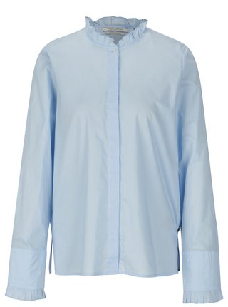 Camasa bleu cu guler tunica si fermoare la maneci - Scotch & Soda