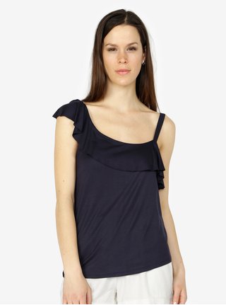 Tmavě modrý asymetrický top VERO MODA Jemia