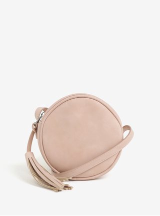 Geanta crossbody rotunda roz pal Pieces Galina
