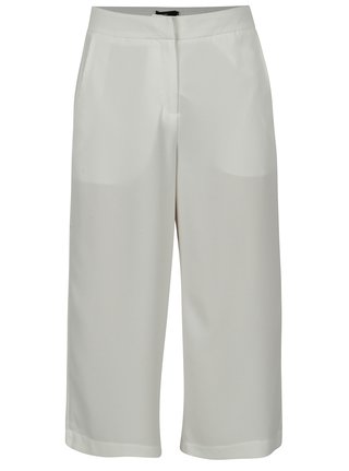 Pantaloni culottes crem cu talie inalta - VERO MODA Isabel
