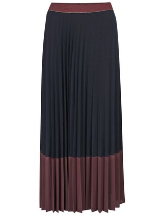 Vínová plisovaná maxi sukně Rich & Royal
