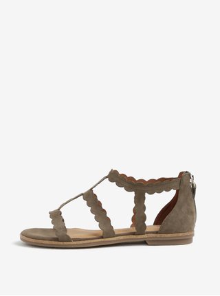 Khaki semišové sandály s.Oliver