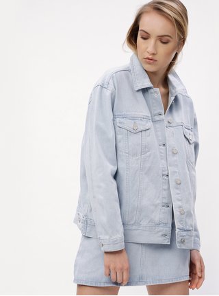 Světle modrá džínová bunda MISSGUIDED