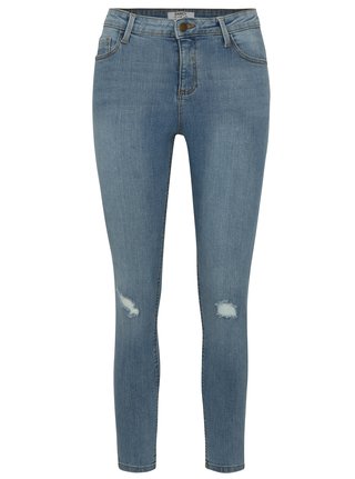Modré zkrácené skinny džíny Dorothy Perkins Darcy