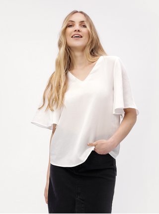 Bílá halenka s mašlí na zádech VERO MODA Dart