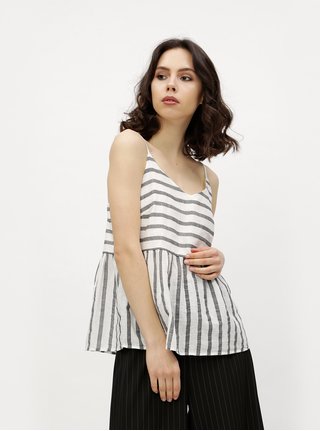 Bílo-černé pruhované tílko VERO MODA Sunny