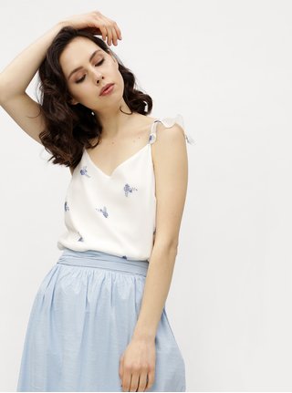 Bílá květovaná halenka VERO MODA Danni