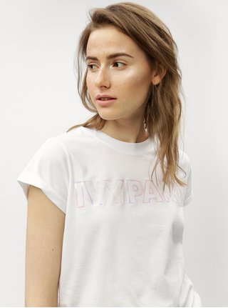 Bílé oversize tričko s potiskem Ivy Park