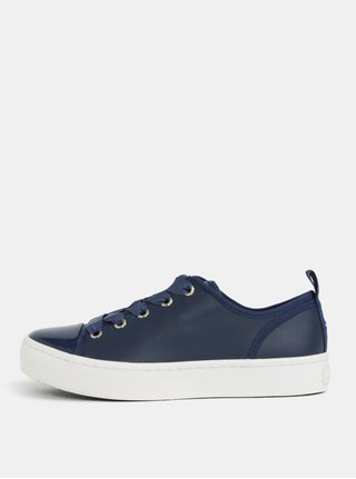 Tmavě modré kožené tenisky Tommy Hilfiger
