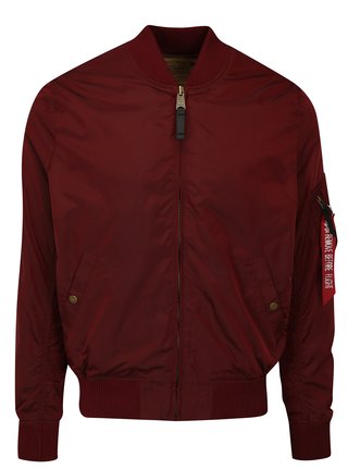 Jacheta barbateasca bomber visiniu ALPHA INDUSTRIES