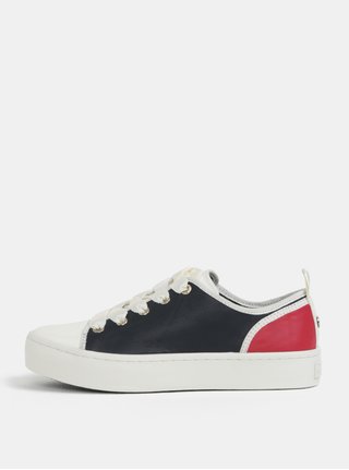 Červeno-modré dámské kožené tenisky Tommy Hilfiger