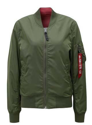 Růžovo-khaki dámský oboustranný bomber ALPHA INDUSTRIES
